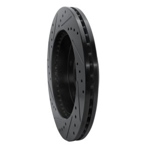 Ford F-150 Brake Rotor (1) - Front Right - R1 Concepts - Drilled & Slotted - Black - `97-`04